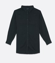 New Look Black Long Sleeve Beach Shirt